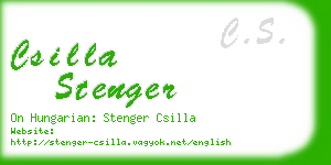 csilla stenger business card